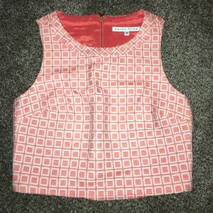 Cute Orange/White Crop Top